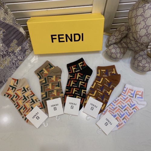 Replica Fendi Socks #892837 $27.00 USD for Wholesale