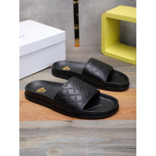 Replica Versace Slippers For Men #893127 $48.00 USD for Wholesale