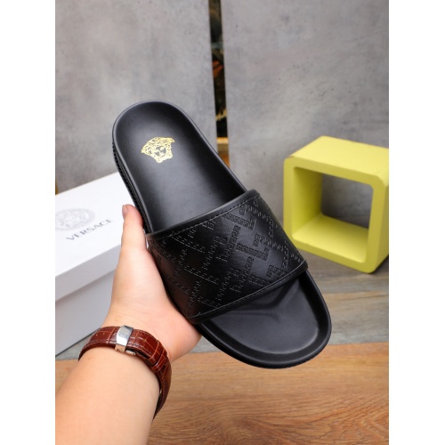 Replica Versace Slippers For Men #893127 $48.00 USD for Wholesale