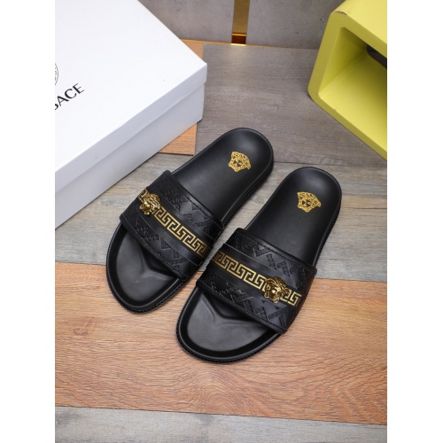 Replica Versace Slippers For Men #893128 $48.00 USD for Wholesale
