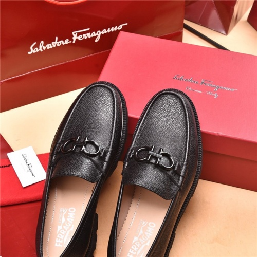 Replica Salvatore Ferragamo Leather Shoes For Men #893337 $118.00 USD for Wholesale