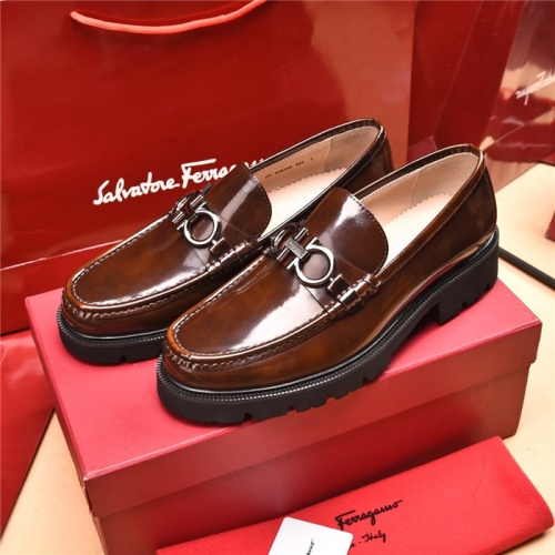 Salvatore Ferragamo Leather Shoes For Men #893338 $118.00 USD, Wholesale Replica Salvatore Ferragamo Leather Shoes