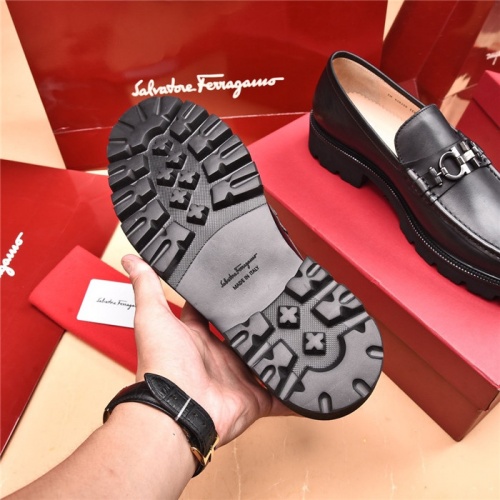 Replica Salvatore Ferragamo Leather Shoes For Men #893339 $118.00 USD for Wholesale
