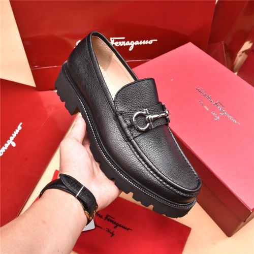 Replica Salvatore Ferragamo Leather Shoes For Men #893341 $118.00 USD for Wholesale