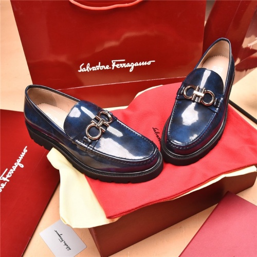 Replica Salvatore Ferragamo Leather Shoes For Men #893342 $118.00 USD for Wholesale