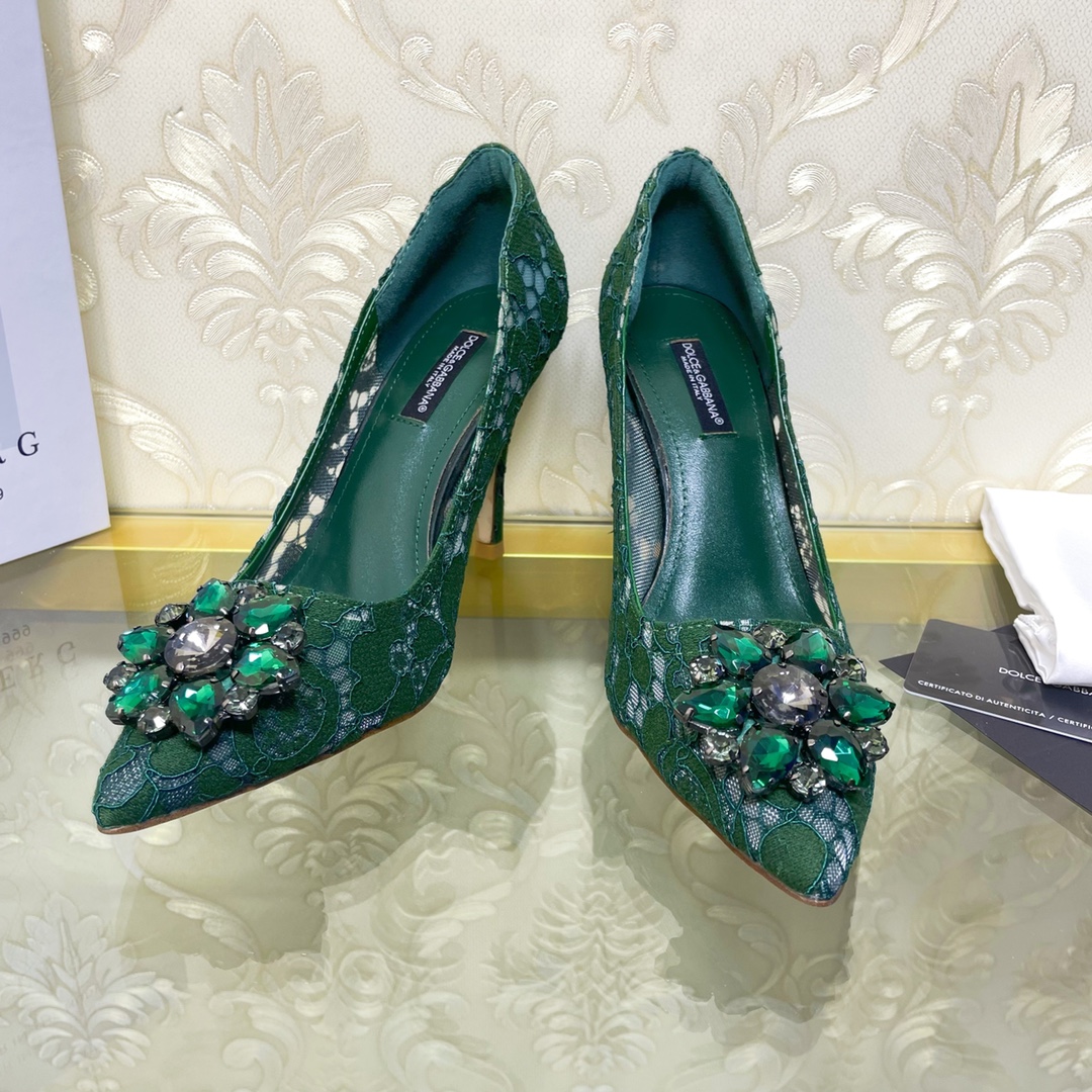 dolce gabbana emerald shoes