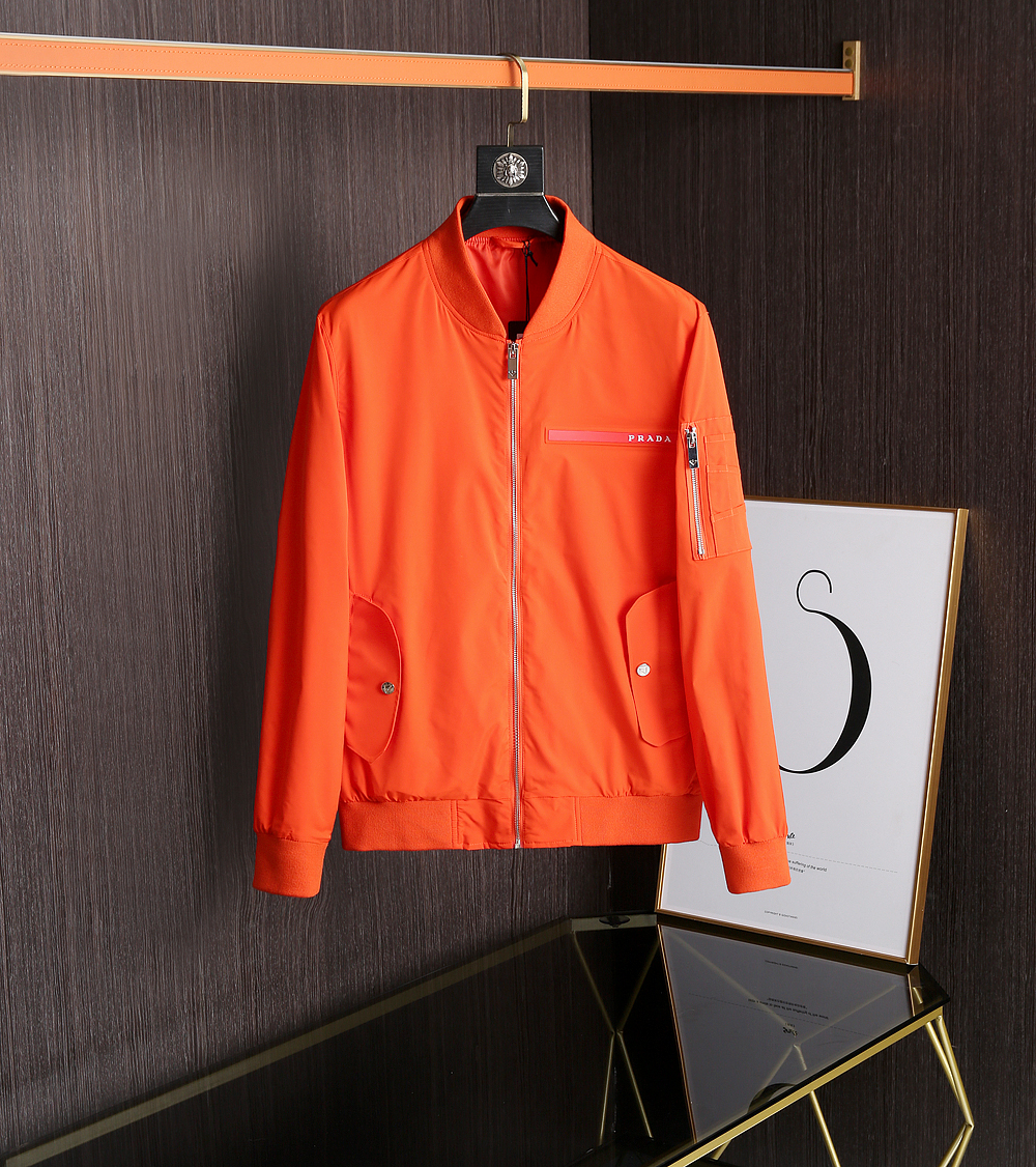 orange prada jacket