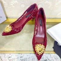 $80.00 USD Dolce & Gabbana D&G High-Heeled Shoes For Women #887606
