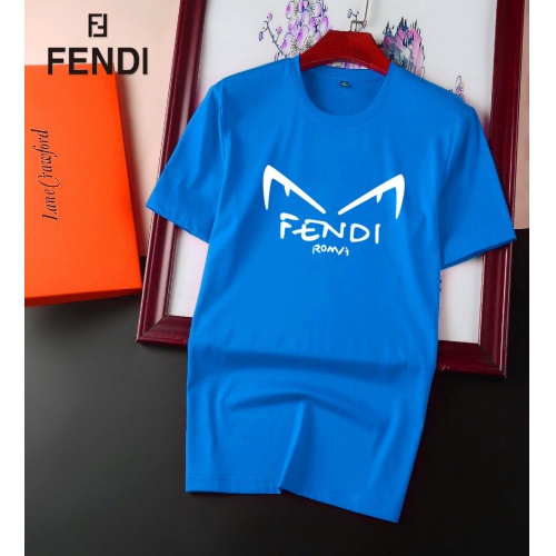Fendi T-Shirts Short Sleeved For Men #894145 $25.00 USD, Wholesale Replica Fendi T-Shirts
