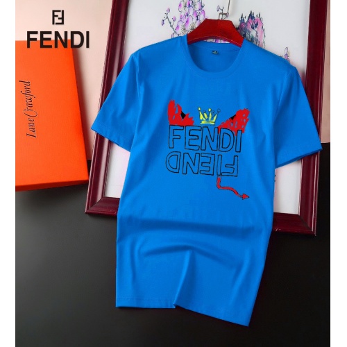 Fendi T-Shirts Short Sleeved For Men #894149 $25.00 USD, Wholesale Replica Fendi T-Shirts