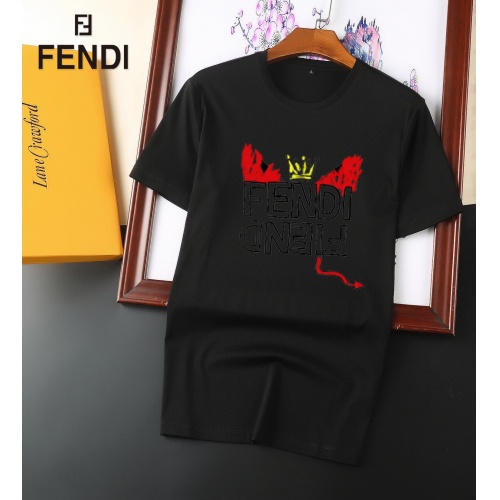 Fendi T-Shirts Short Sleeved For Men #894150 $25.00 USD, Wholesale Replica Fendi T-Shirts