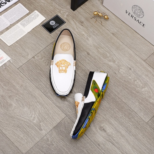Replica Versace Leather Shoes For Men #894399 $68.00 USD for Wholesale