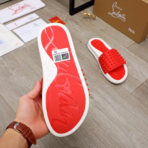 Replica Christian Louboutin CL Slippers For Men #894452 $56.00 USD for Wholesale