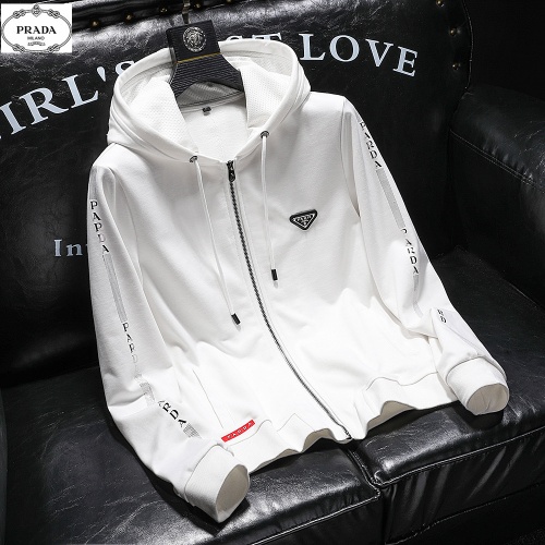 Replica Prada Tracksuits Long Sleeved For Men #894569 $92.00 USD for Wholesale