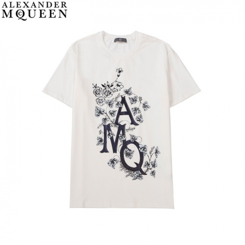 Alexander McQueen T-shirts Short Sleeved For Men #894593 $27.00 USD, Wholesale Replica Alexander McQueen T-shirts