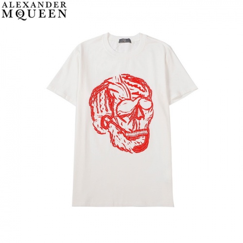 Alexander McQueen T-shirts Short Sleeved For Men #894596 $25.00 USD, Wholesale Replica Alexander McQueen T-shirts