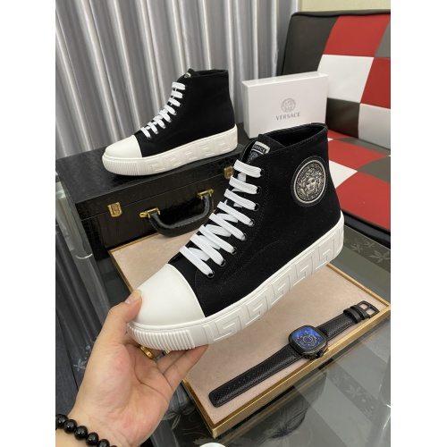Replica Versace High Tops Shoes For Men #894772 $85.00 USD for Wholesale