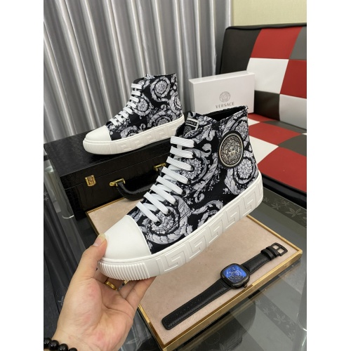 Replica Versace High Tops Shoes For Men #894777 $85.00 USD for Wholesale