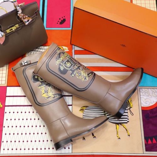 Replica Hermes Boots For Women #895325 $118.00 USD for Wholesale