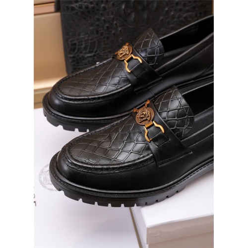 Replica Versace Leather Shoes For Men #895823 $88.00 USD for Wholesale