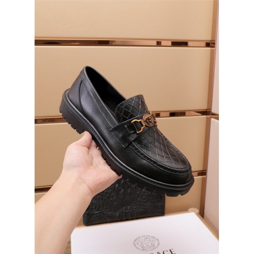 Replica Versace Leather Shoes For Men #895823 $88.00 USD for Wholesale