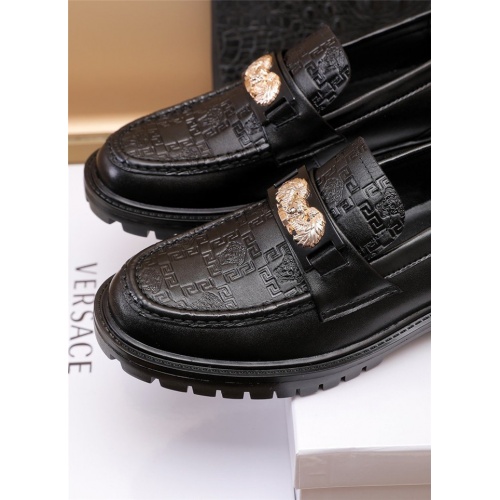 Replica Versace Leather Shoes For Men #895824 $88.00 USD for Wholesale