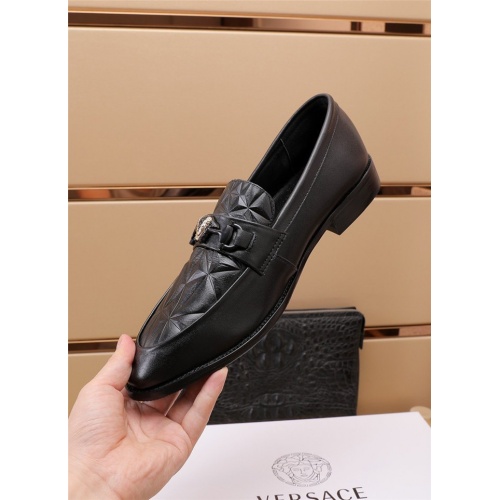 Replica Versace Leather Shoes For Men #895825 $88.00 USD for Wholesale