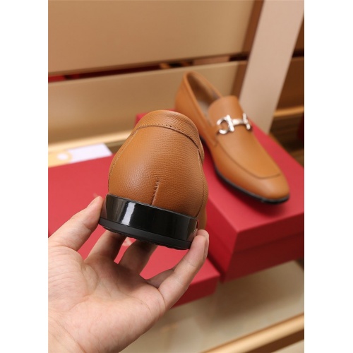 Replica Salvatore Ferragamo Leather Shoes For Men #897478 $118.00 USD for Wholesale