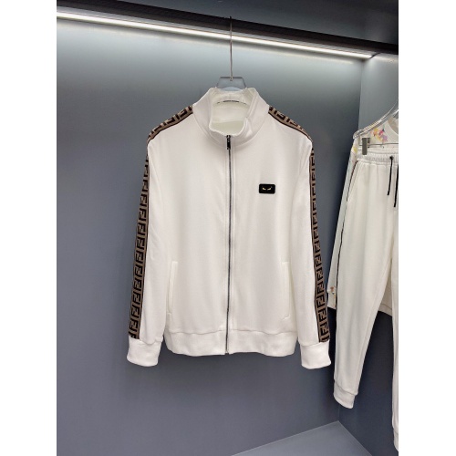 Replica Fendi Tracksuits Long Sleeved For Men #897777 $90.00 USD for Wholesale