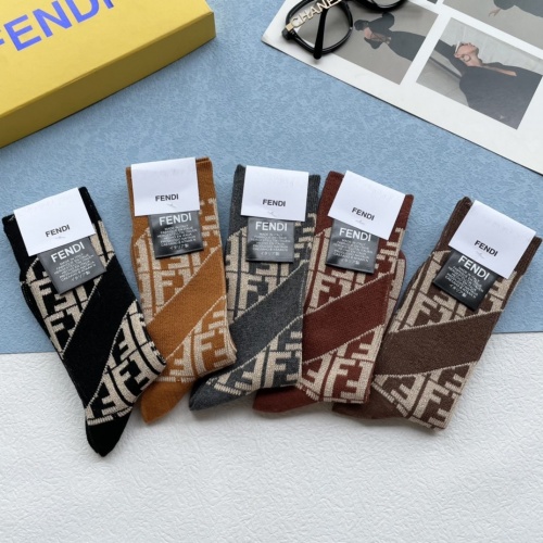 Replica Fendi Socks #897930 $29.00 USD for Wholesale