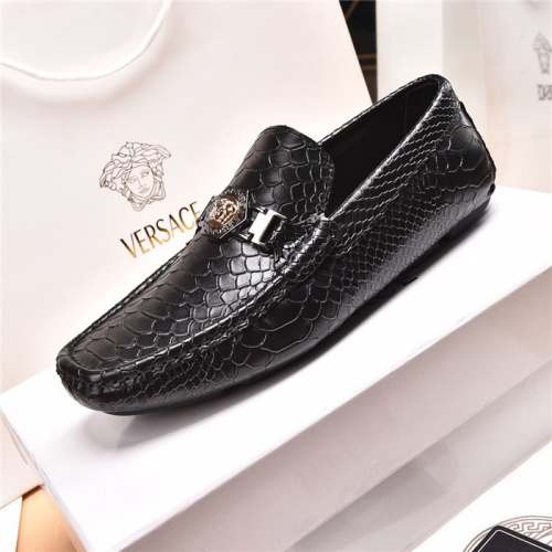 Replica Versace Leather Shoes For Men #898222 $80.00 USD for Wholesale