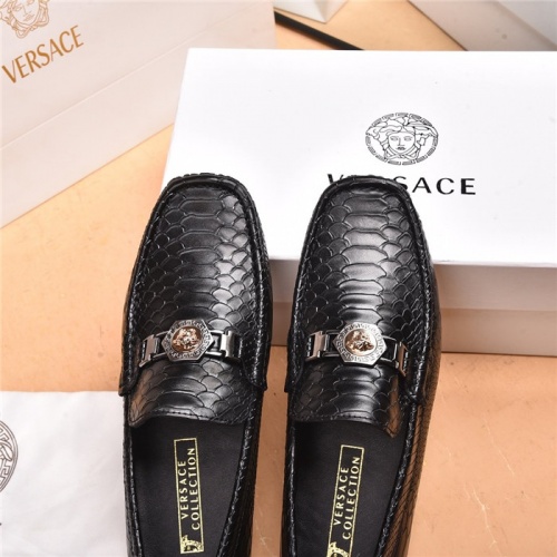 Replica Versace Leather Shoes For Men #898222 $80.00 USD for Wholesale
