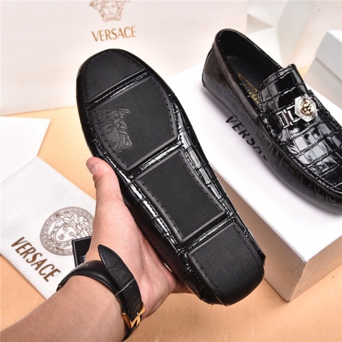 Replica Versace Leather Shoes For Men #898223 $80.00 USD for Wholesale