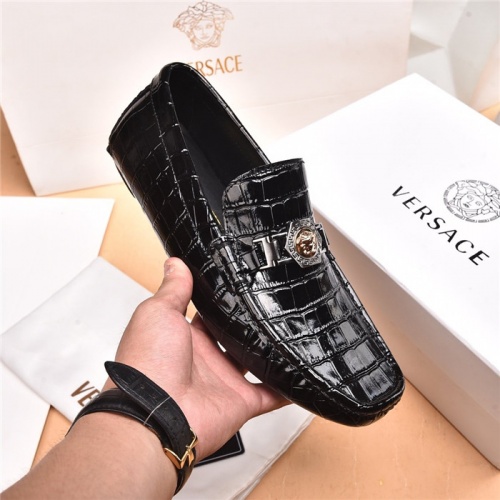 Replica Versace Leather Shoes For Men #898223 $80.00 USD for Wholesale