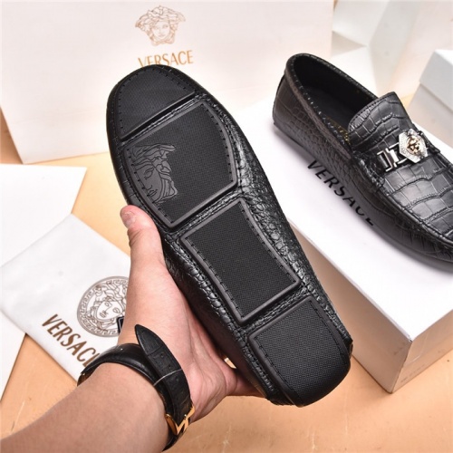 Replica Versace Leather Shoes For Men #898224 $80.00 USD for Wholesale