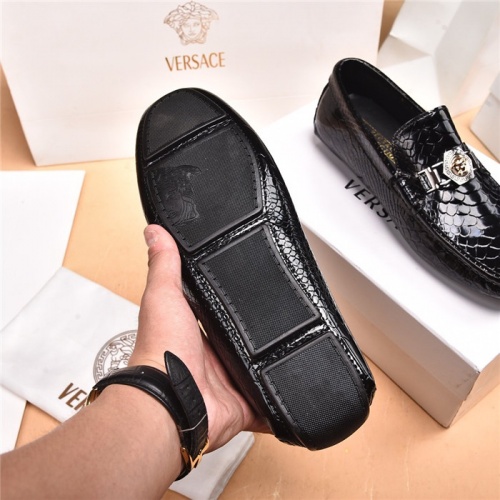 Replica Versace Leather Shoes For Men #898225 $80.00 USD for Wholesale