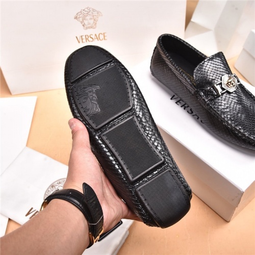 Replica Versace Leather Shoes For Men #898226 $80.00 USD for Wholesale