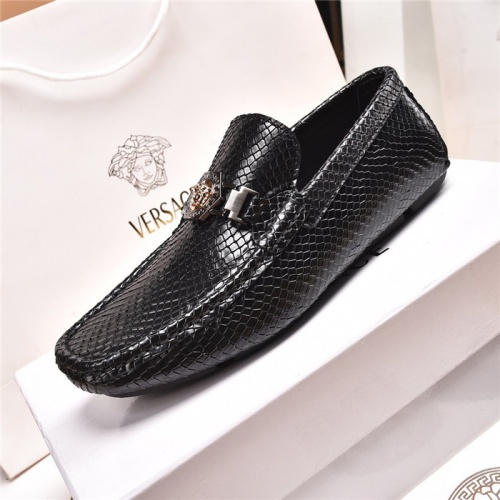 Replica Versace Leather Shoes For Men #898226 $80.00 USD for Wholesale