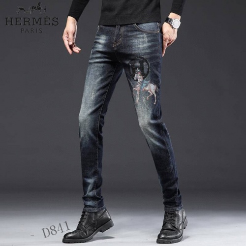 Replica Hermes Jeans For Men #898425 $48.00 USD for Wholesale