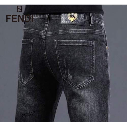 Replica Fendi Jeans For Men #898436 $48.00 USD for Wholesale