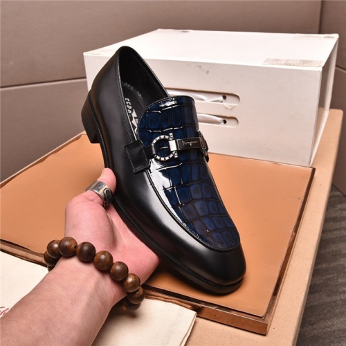 Replica Salvatore Ferragamo Leather Shoes For Men #898507 $98.00 USD for Wholesale