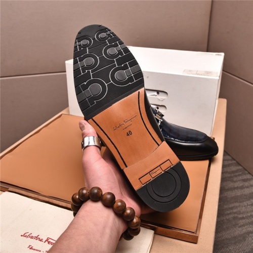 Replica Salvatore Ferragamo Leather Shoes For Men #898507 $98.00 USD for Wholesale