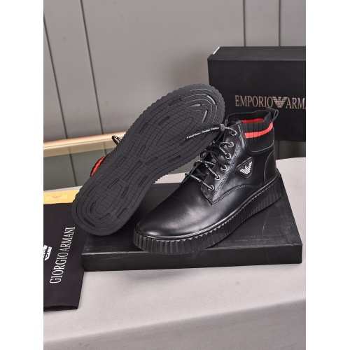 Replica Armani High Tops Shoes For Men #898769 $85.00 USD for Wholesale