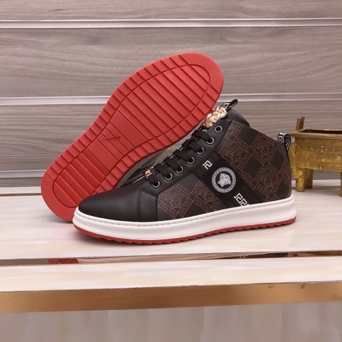 Replica Versace High Tops Shoes For Men #898871 $82.00 USD for Wholesale