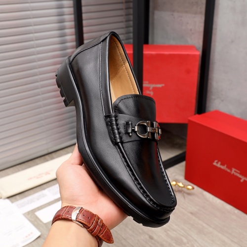 Replica Salvatore Ferragamo Leather Shoes For Men #899110 $92.00 USD for Wholesale