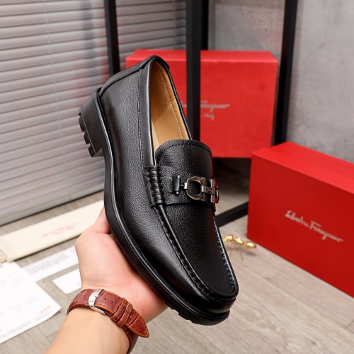Replica Salvatore Ferragamo Leather Shoes For Men #899111 $92.00 USD for Wholesale