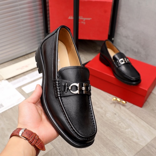 Replica Salvatore Ferragamo Leather Shoes For Men #899111 $92.00 USD for Wholesale