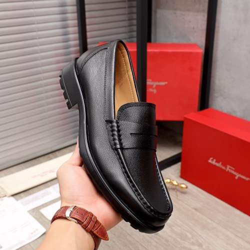 Replica Salvatore Ferragamo Leather Shoes For Men #899112 $92.00 USD for Wholesale