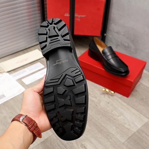 Replica Salvatore Ferragamo Leather Shoes For Men #899113 $92.00 USD for Wholesale