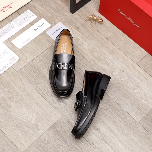 Replica Salvatore Ferragamo Leather Shoes For Men #899114 $100.00 USD for Wholesale